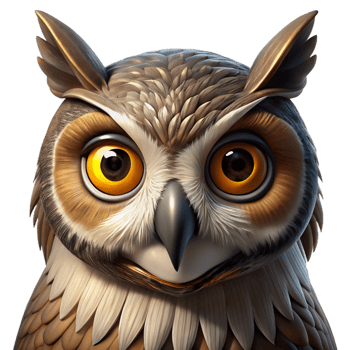 beautiful minimalist Portrait of a wise owl with piercing eyes and feathered details, soft moonlight, wildlife photography style original png