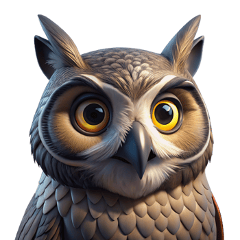impressive artistic Portrait of a wise owl with piercing eyes and feathered details, soft moonlight, wildlife photography style authentic png