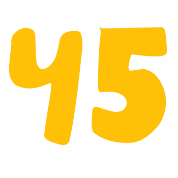 Number forty five png