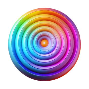 stunning rustic A series of concentric circles, radiating outwards in a vibrant, spectral color scheme, illuminated by a pulsating, strobe light, op art style original png