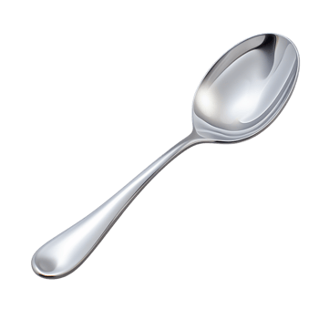 Shiny silver spoon a smooth polished reflective surface png