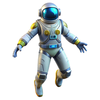 beautiful creative A futuristic spacesuit, equipped with advanced technology and glowing displays, astronaut floating in zero gravity, science fiction style authentic png
