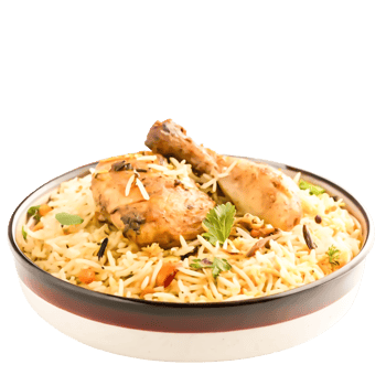 Delicious Chicken Biryani in a Bowl Aromatic Indian png