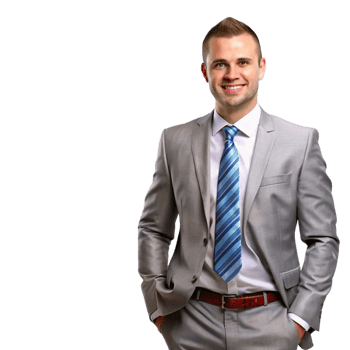 Portrait of a Handsome Smiling Businessman in a Grey Suit png