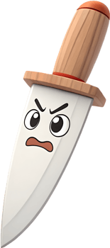 Hilarious Chef Knife with Wacky Expression. . png