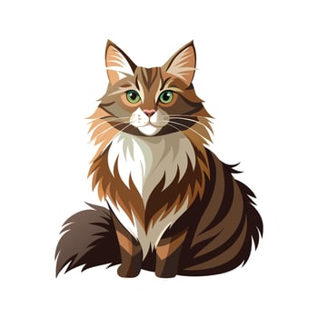 Maine Illustration for Cat Lovers vector