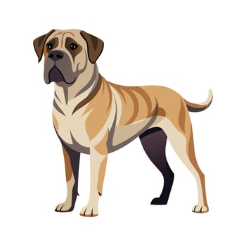 Charming Mastiff Illustration for Dog Lovers vector