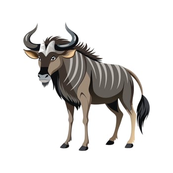Charming Niassa Wildebeest Illustration for Creatives vector