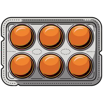 Orange pills in blister vector