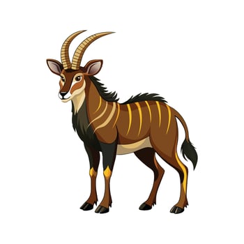 Sable Antelope Illustration for Wildlife Art vector