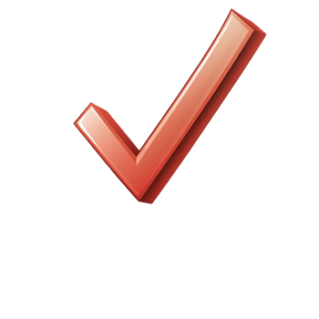 A bold tick checkmark. solid color png