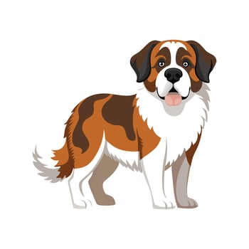 Lovely St Bernard Dog in Nature vector