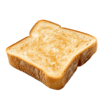 Freshly Baked Golden Toast Slice on White Background png
