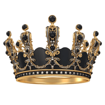 Elegant Luxury Golden Crown with Precious Gems Symbolizing Regal png