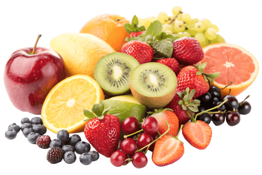 Fresh Fruit Abundance Juicy Strawberries, Kiwi, Oranges More png