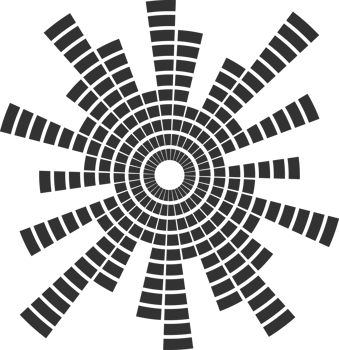 Sound music circular wave. Radial audio equalizer. Round abstract graphic of voice and echo. Frequency geometric bar png
