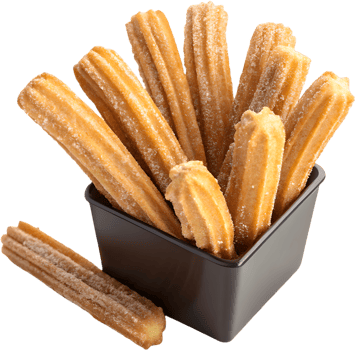 Hand-drawn churros clipart ideal for restaurant logos. . png