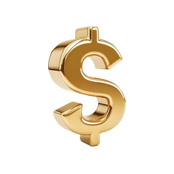 Gleaming Golden Dollar Sign Symbolizing Financial Wealth and Prosperity png
