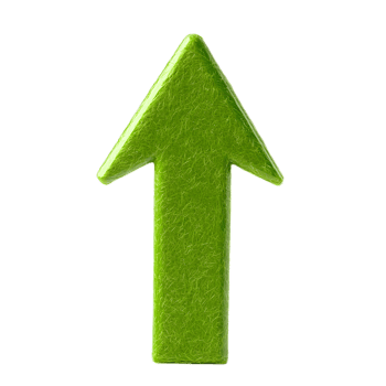 Upward Green Arrow Symbol Representing Growth and Progress png