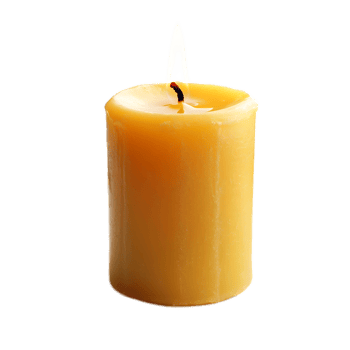 Glowing Wax Candle Flame in Tranquil Ambiance png