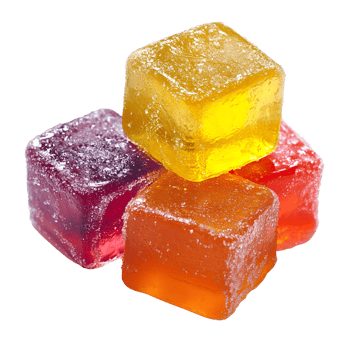 Fruit jelly candies isolated on transparent background png