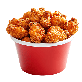 Fried chicken bucket isolated on transparent background png