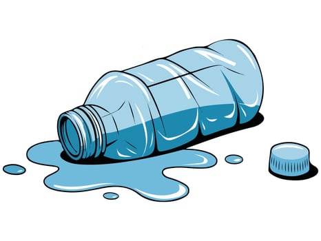 Used plastic bottle on white background vector