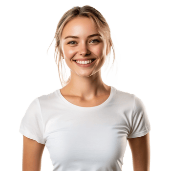 Happy Smiling Young Caucasian Woman with Healthy Smooth Skin Portrait png
