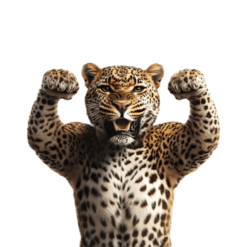 Powerful Leopard Displaying Strength and Intensity in Its Fierce Expression png