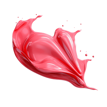 Glossy, vibrant pink lipstick with a smooth, creamy texture png