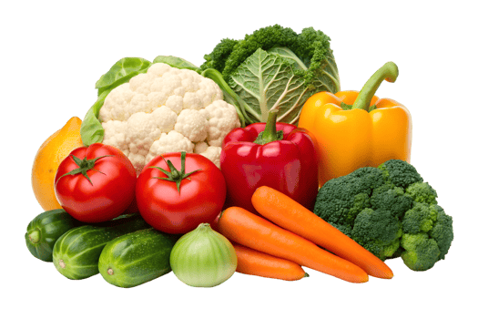 Fresh colorful vegetables harvest. Healthy food concept. png