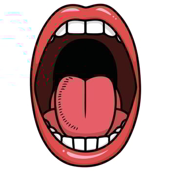 Cartoon lips icon vector