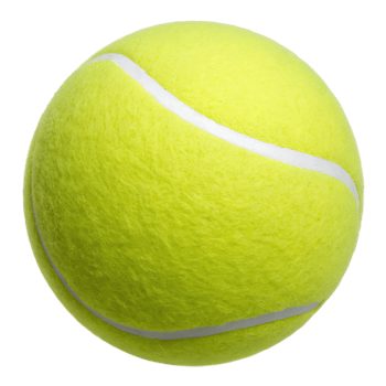 Close up of a vibrant yellow tennis ball, ready for action. png