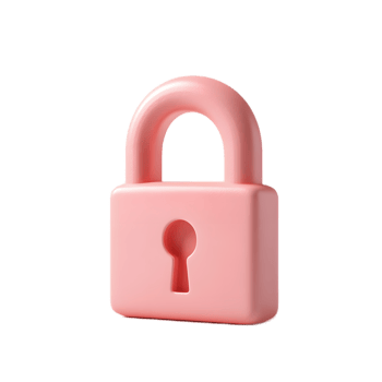 Vibrant Pink Padlock Depicting Digital Security and Privacy Protection png