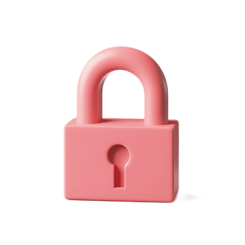 Secure Digital Lock Icon in Pink Representing Privacy and Access Control png
