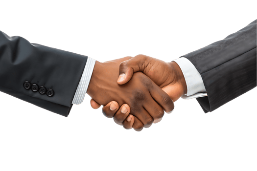 Two businessmen shaking hands, agreement, png