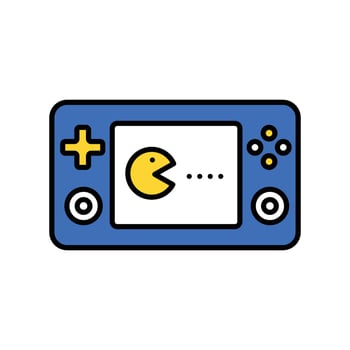 Psp game filled outline icon. EPS 10 file vector