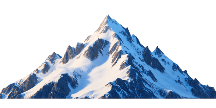 Majestic Snowy Mountain Peak in the Magnificent Alpine Landscape png