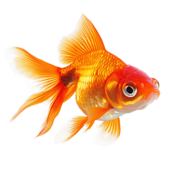 Majestic Goldfish Captured in Underwater Aquarium Scene with Vibrant Colors and Graceful Movements png