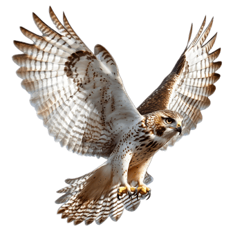 Majestic Falcon Soaring Gracefully in the Sky Hunting its Prey with Powerful Talons png