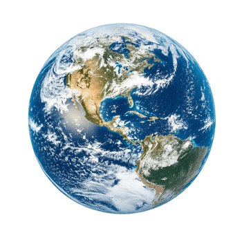 Majestic Blue and Green Planet Earth from Outer Space png