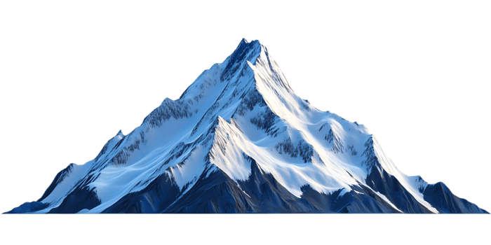 Majestic Snow-Capped Mountain With Glacier-Covered Slopes Reaching High Into The Sky png