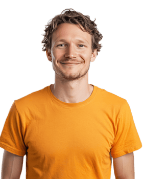 Handsome Young Man Smiling Confidently in Studio Portrait png