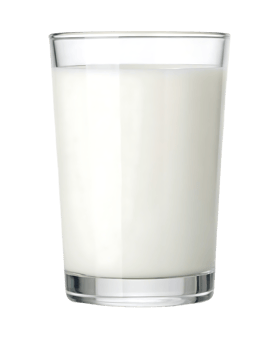 Glass of fresh milk, dairy product. png
