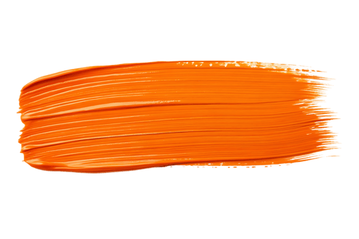 Orange paint brush stroke texture png