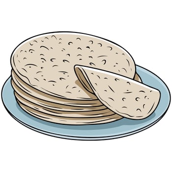 Stack of pancakes vector