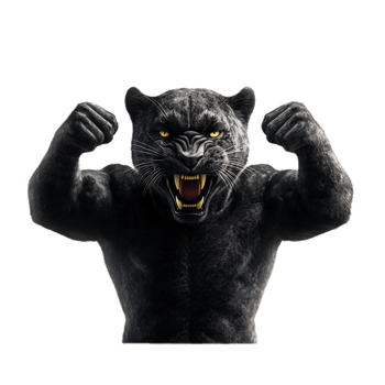 Powerful Black Panther Symbolizing Physical and Emotional Might png