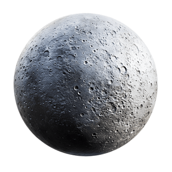 Detailed View of the Gray and Detailed Surface of the Solitary Moon in the Vast and Mysterious Universe png