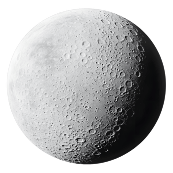 Detailed Lunar Surface Captured in Striking Monochrome Imagery png