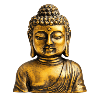Ornate Golden Buddha Statue in Meditation Pose png